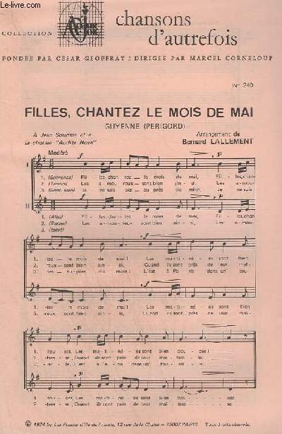 COLLECTION CHANSONS D'AUTREFOIS - N240 : FILLES, CHANTES LE MOIS DE MAI + VOICI L'HIVER PASSE.
