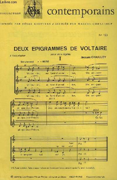 COLLECTION CONTEMPORAINS - N123 + N124 : DEUX EPIGRAMMES DE VOLTAIRE + GI, JOE.