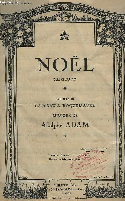 CANTIQUE DE NOEL - CHANT.