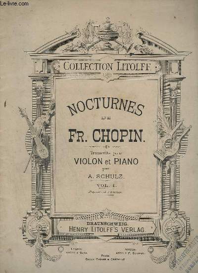 NOCTURNES DE FR. CHOPIN - VOLUME 1 - VIOLON + PIANO - NOCTURNE N5 INCOMPLETE.