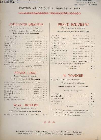 ROSE DES BRUYERES / HEIDENROSLEIN - CHANT + PIANO.