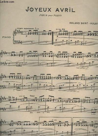 JOYEUX AVRIL - PIECE POUR PIANO.