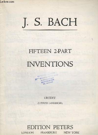 FIFTEEN 2 PART - INVENTIONS - PIANO.