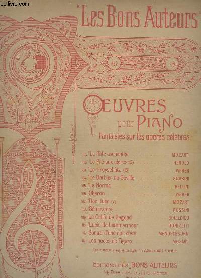 LE BARBIER DE SEVILLE - PIANO - OP.114.
