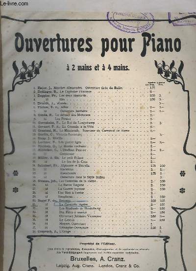 LA CAVALERIE LEGERE - OUVERTURE POUR PIANO N31.