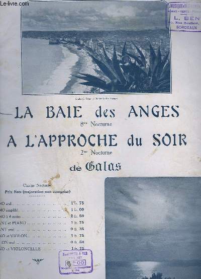 LA BAIE DES ANGES - 8 NOCTURNE POUR PIANO.