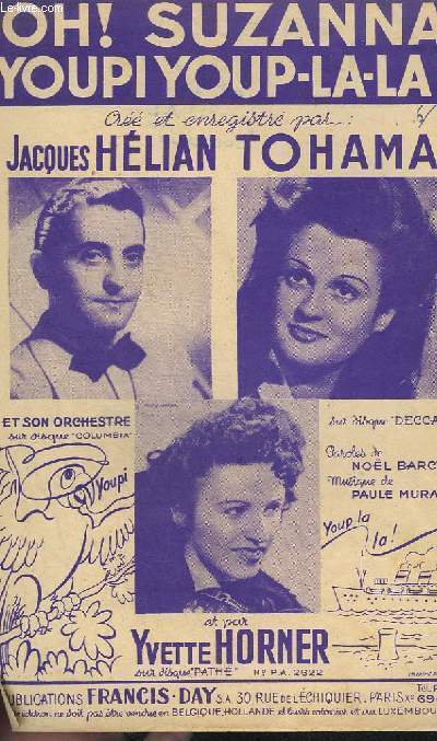 OH SUZANNA ! YOUPI YOUP-LA-LA ! - CHANT.