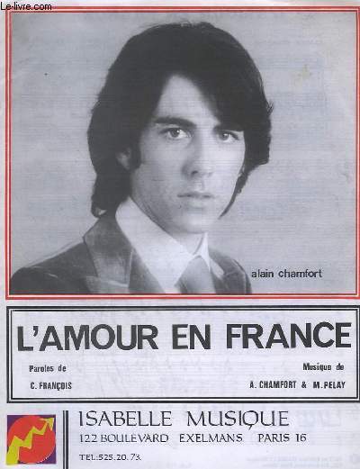 L'AMOUR EN FRANCE - PIANO + CHANT + CHANT SI B + GUITARE ELECTRIQUE + CHANT MI B + GUITARE BASSE.