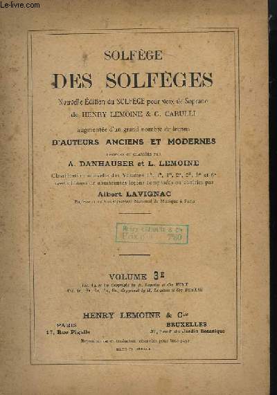 SOLFEGE DES SOLFEGES - VOLUME 3 E.