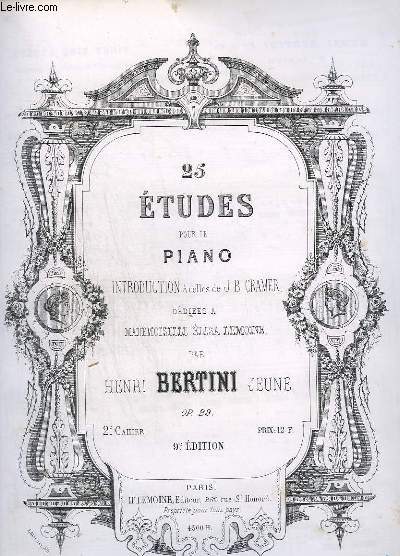 25 ETUDES POUR LE PIANO - 2 CAHIER - 9 EDITION.