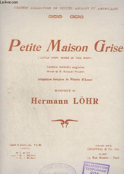 PETITE MAISON GRISE / LITTLE GREY HOME IN THE WEST - PIANO + CHANT.