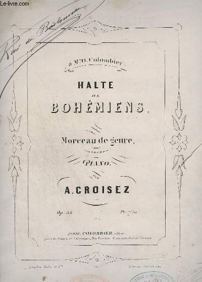HALTE DE BOHEMIENS - MORCEAU DE GENRE POUR PIANO - OP.88.