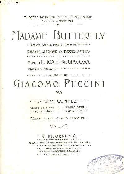 MADAME BUTTERFLY - PIANO + CHANT.
