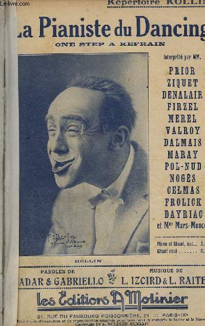 LA PIANISTE DU DANCING - CHANT.