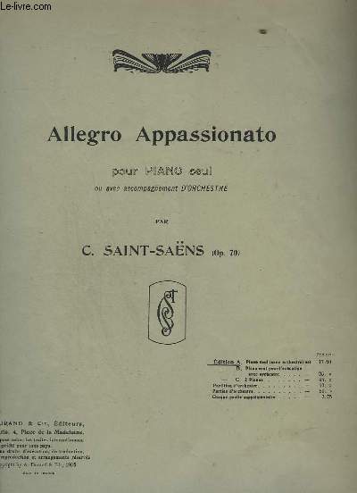 ALLEGRO APPASSIONATO - POUR PIANO.