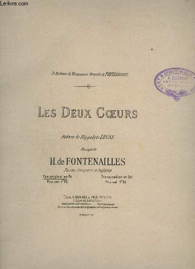 LES DEUX COEURS - PIANO ET CHANT.