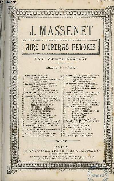 AIRS D'OPERAS FAVORIS - N37 : LES LARMES QU'ON NE PLEURE PAS...