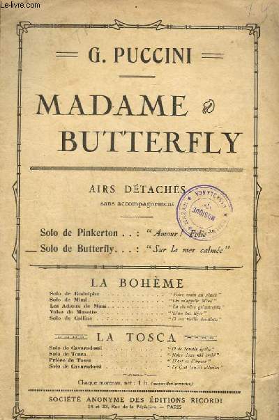 MADAME BUTTERFLY - CHANT.