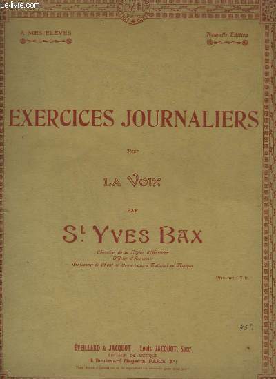 EXERCICES JOURNALIERS POUR LA VOIX.