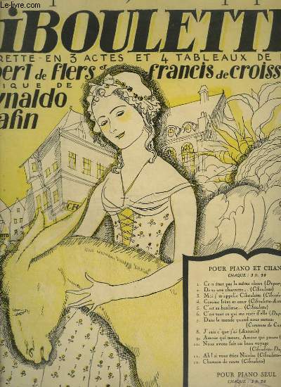 CIBOULETTE N9 : AMOUR QUI MEURS, AMOUR QUI PASSES - PIANO ET CHANT.