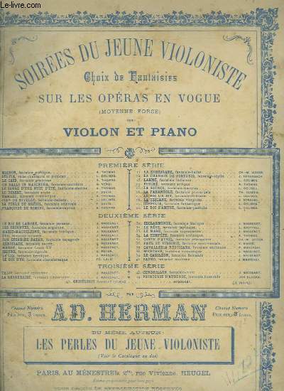 SOIREES DU JEUNE VIOLONISTE - N38 : WETHER POUR PIANO ET VIOLON.