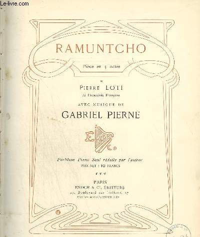 RAMUNTCHO - PIECE EN 5 ACTES POUR PIANO SEUL.