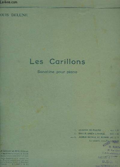 LES CARILLONS - SONATINE POUR PIANO.