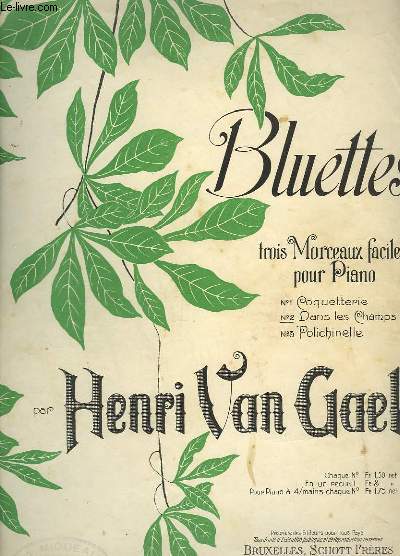 BLUETTES - N2 : DANS LES CHAMPS - MORCEAUX FACILE POUR PIANO.