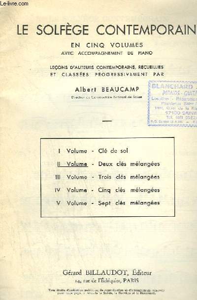 LE SOLFEGE CONTEMPORAIN - VOLUME 2 : DEUX CLES MELANGEES.