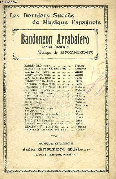 BANDONEON ARRABALERO - PIANO CONDUCTEUR.