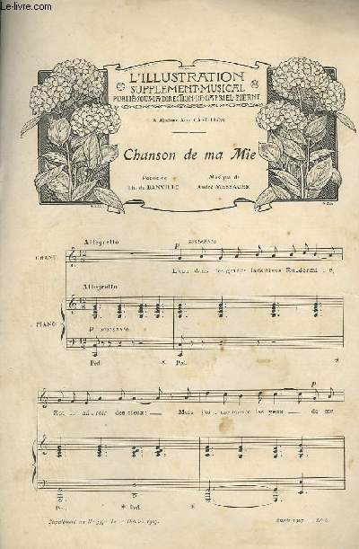 L'ILLUSTARTION - CHANSON DE MA MIE + PRES DU BERCEAU - PIANO / CHANT + PIANO.