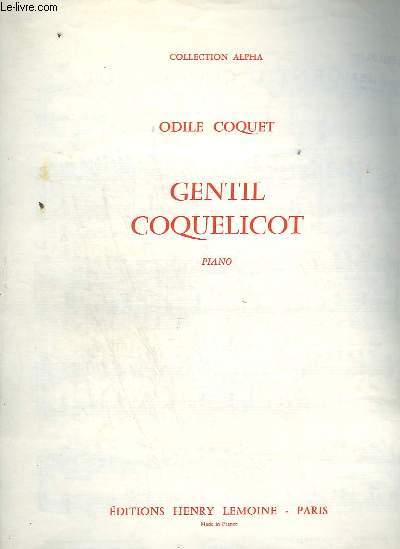 GENTIL COQUELICOT - PIANO.