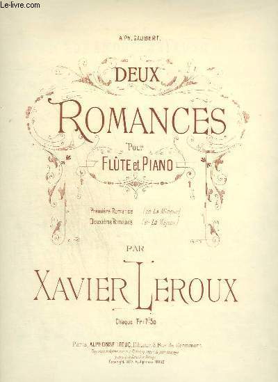 DEUX ROMANCES POUR FLUTE ET PIANO - N2 : DEUXIEME ROMANCE.