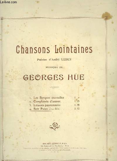 CHANSONS LOINTAINES - N4 : SOIR PAENS - CHANT + FLUTE + PIANO.
