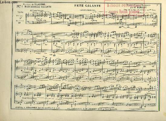 FETE GALANTE - N1 : BARCAROLLE GALANTE + N2 : SERENADE GALANTE + N3 : MENUET GALANTE -
