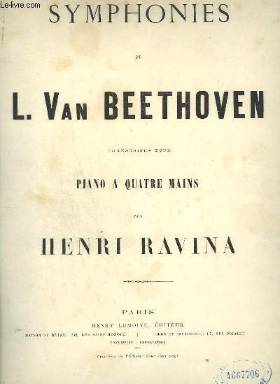 SYMPHONIES POUR PIANO A 4 MAINS - EN 2 PARTIES.
