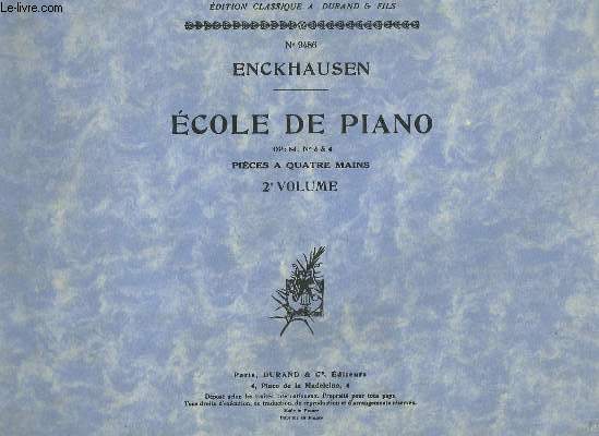ECOLE DU PIANO A 4 MAINS - OP.84 - 2 VOLUME.