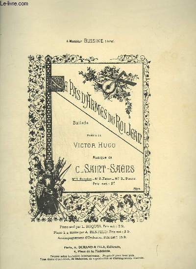 LE PAS D'ARMES DU ROI JEAN - BALLADE POUR PIANO ET CHANT BARYTON.