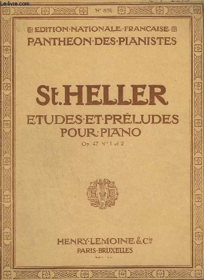 ETUDES ET PRELUDES POUR PIANO N856 - OP.47 : 25 ETUDES POUR FORMER AU SENTIMENT DU RYTHME - LIVRE 1.