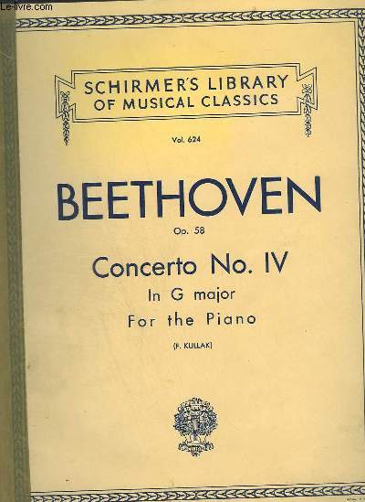 CONCERTO N4 - IN G MAJOR FOR THE PIANO.