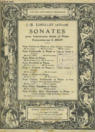 SONATE N7 : FLUTE + PIANO.