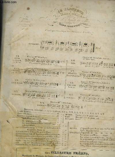 LE PLANTEUR - OPERA COMIQUE EN 2 ACTES - POUR PIANO ET CHANT.