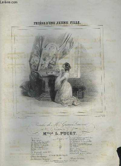 PRIERE D'UNE JEUNE FILLE - POUR PIANO ET CHANT.