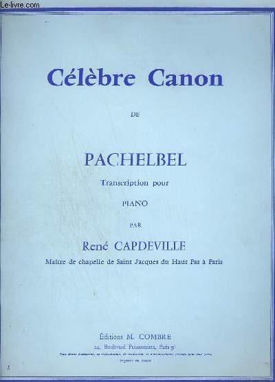 CELEBRE CANON - POUR PIANO.