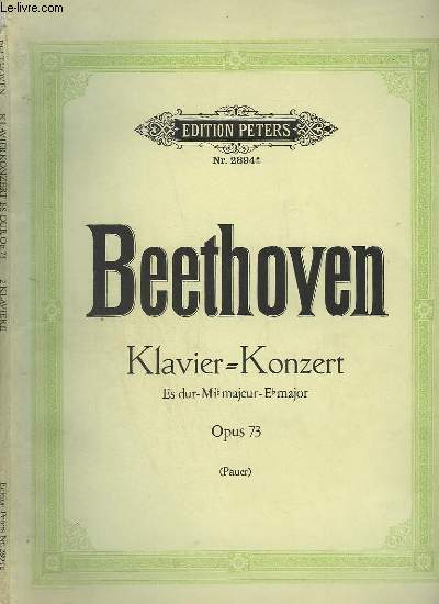 KLAVIER KONZERT - ES DUR - MI B MAJEUR - E B MAJOR - OPUS 73.