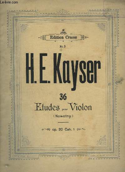 36 ETUDES POUR VIOLON - OP.20 CAHIER 1.