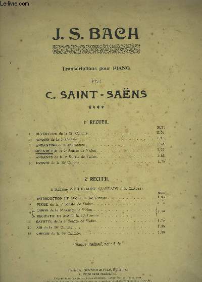 BOURREE - POUR PIANO.