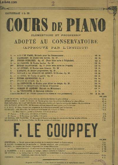 COURS DE PIANO ELEMENTAIRE ET PROGRESSIF - N2 : L'ALPHABET 25 ETUDES TRES FACILES ET SANS OCTAVES POUR PIANO.