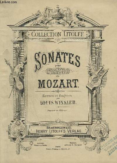 SONATES POUR LE PIANO DE MOZART.