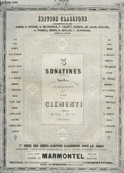 3 SONATINES FACILES ET PROGRESSIVES POUR PIANO.